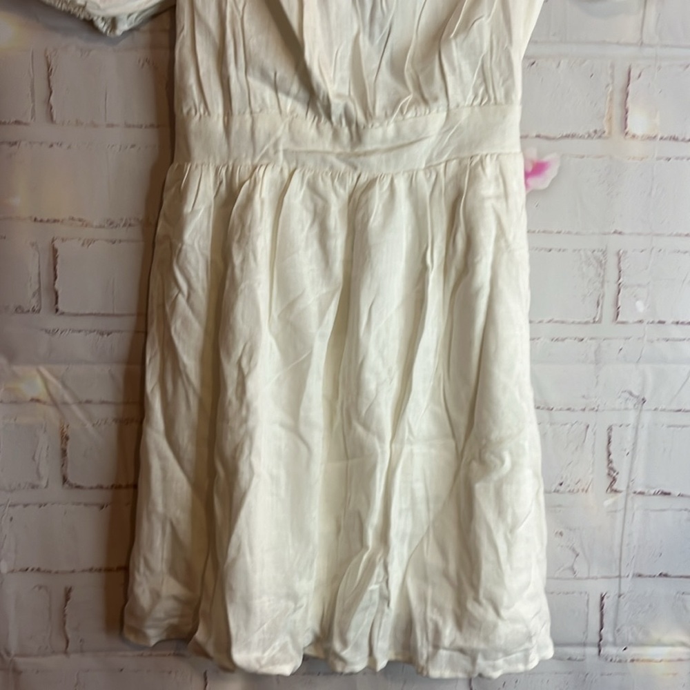 LULUS Effortlessly Endearing White Puff Sleeve Smocked Mini Dress S in Ivory - Picture 6 of 16
